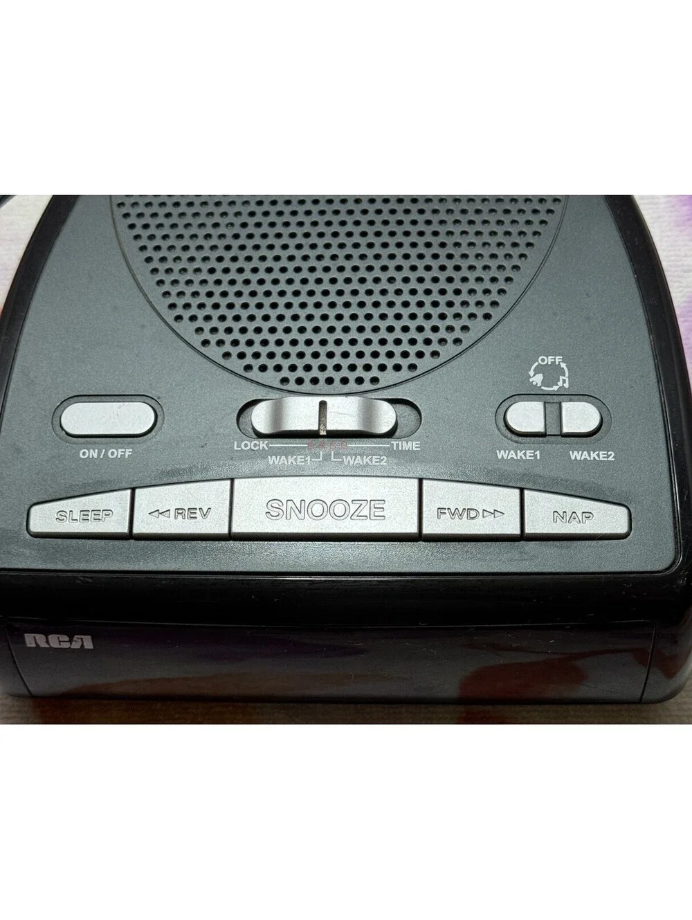 Rca Alarm Clock Multi Function Dual Wake Am Fm Radio RP5400A VTG Tested Works